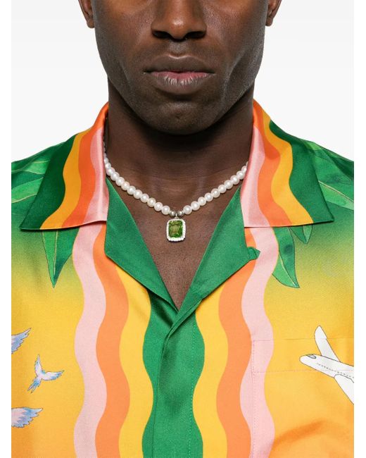 Camisa Tennis Club En Fleur Casablanca de hombre de color Green