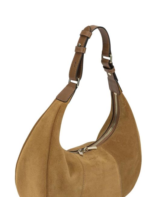 Le Tanneur Metallic Small Juliette Suede Tote Bag