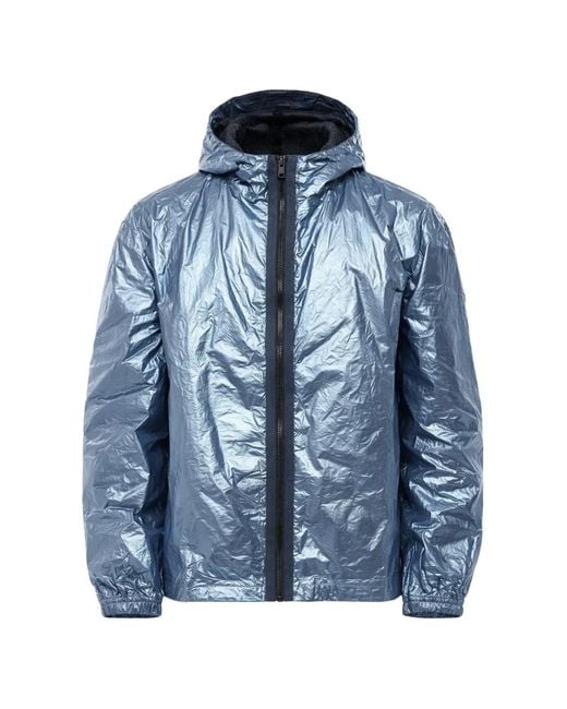 Givenchy Blue Veste Métallisée À Capuche for men