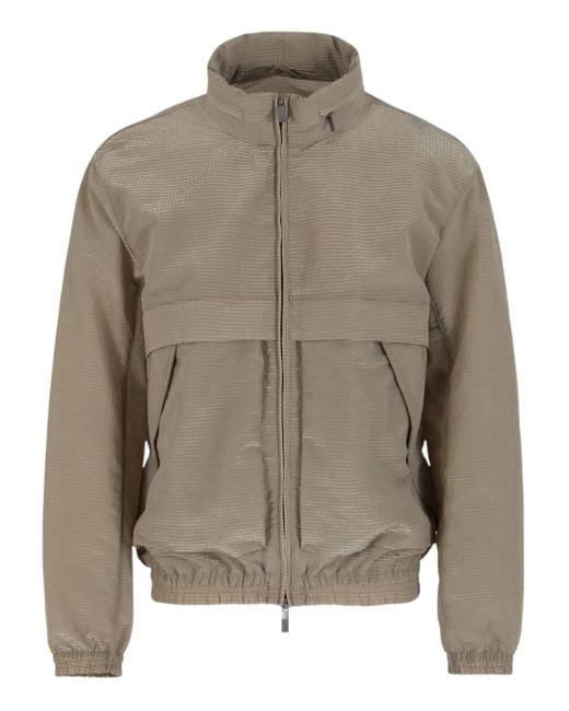 メンズ ARMANI EXCHANGE Textured Zip Jacket Gray