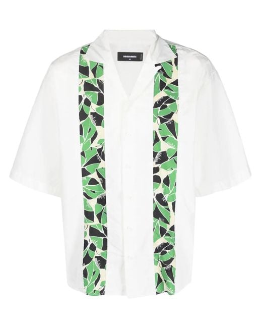 DSquared² White Bowling Dropped Shoulder Shirt for men