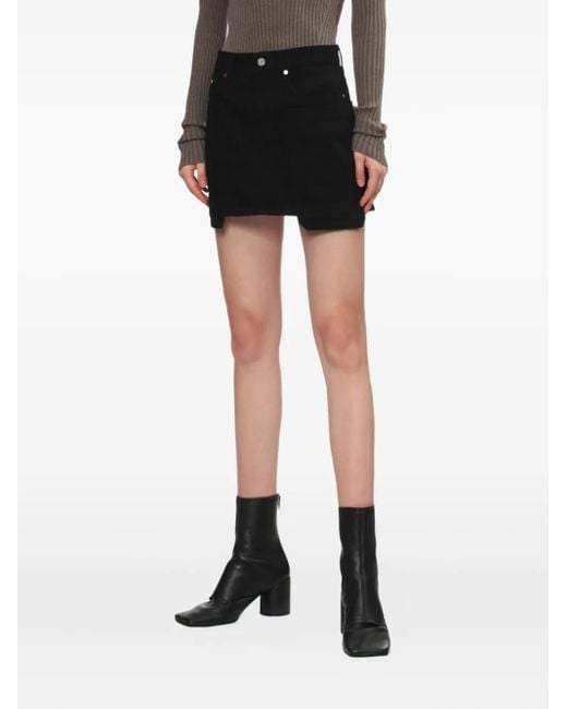Helmut Lang Black Pockets Denim Mini Skirt