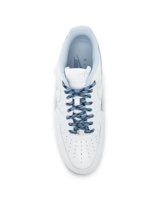 Nike White Air Force 1 Woven-Panel Sneakers for men