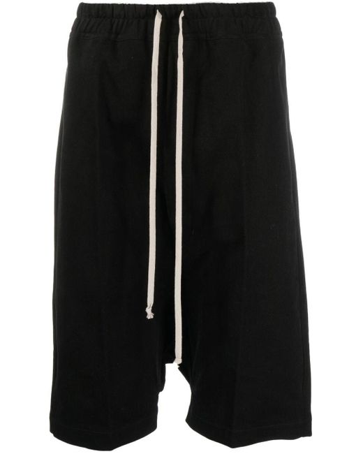 Rick Owens Cotton Rick Pods Track Shorts in Black for Men | Lyst