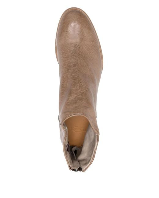 STURLINI FIRENZE Brown 40Mm Zip-Detail Block-Heel Ankle Boots