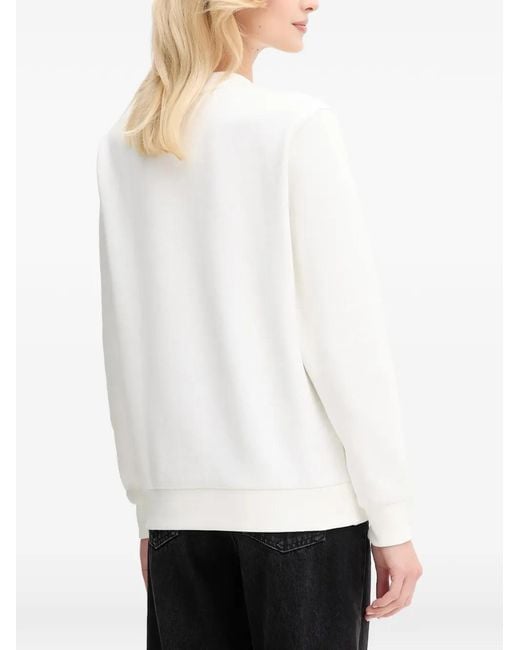 Lacoste White Logo-Patch Sweatshirt