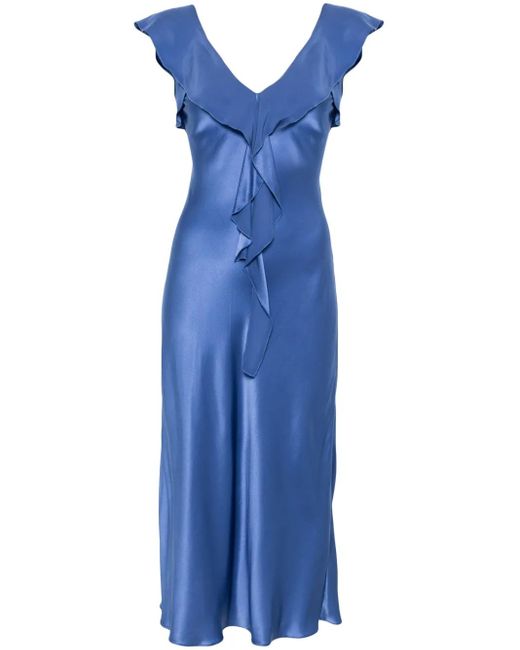 Dorothee Schumacher Blue Sense Of Shine Midi Dress