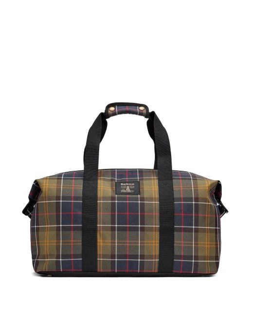 Borsa Da Viaggio A Quadri di Barbour in Black da Uomo
