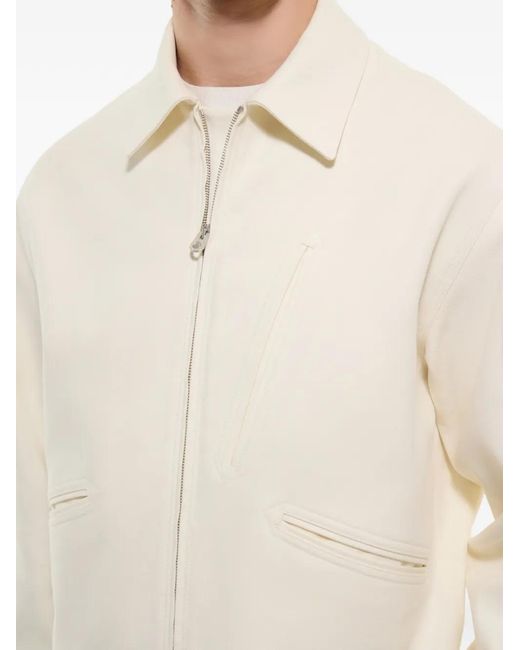 Fursac White Zip-Fastening Lightweight Jacket for men