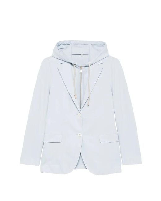 Blazer À Capuche Eleventy en coloris White