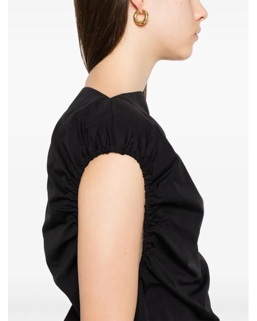Totême Black Gathered Top