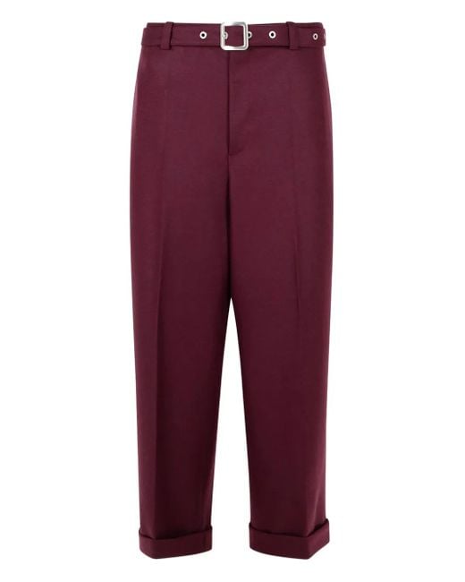 メンズ Jil Sander ベルテッド パンツ Purple