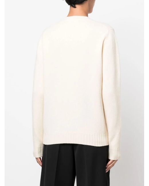 Jil Sander Natural Wool Crewneck Jumper