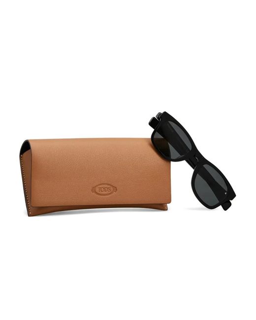 Tod's Black Logo Square-Frame Sunglasses for men