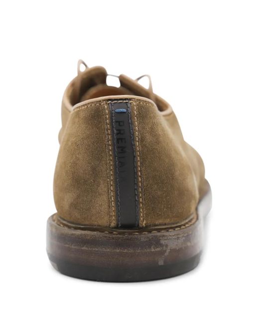 Premiata Brown Leather Derby Shoes for men