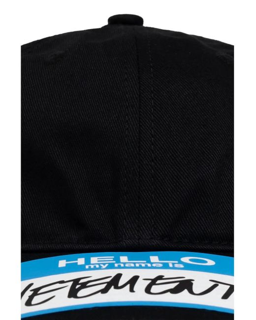 Vetements Black Logo-Patch Cap