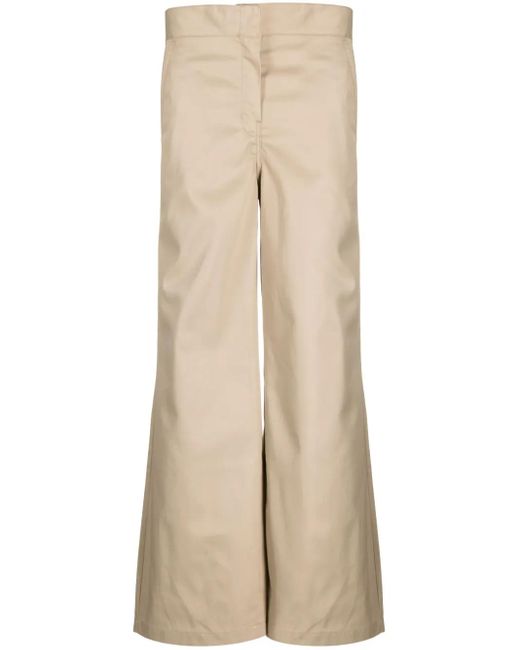 Palm Angels Natural Pants With Logo