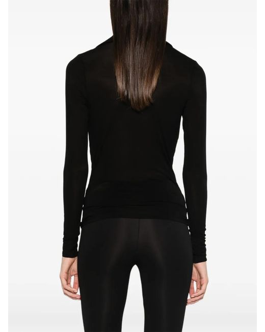 Patrizia Pepe Black Long-Sleeve Top