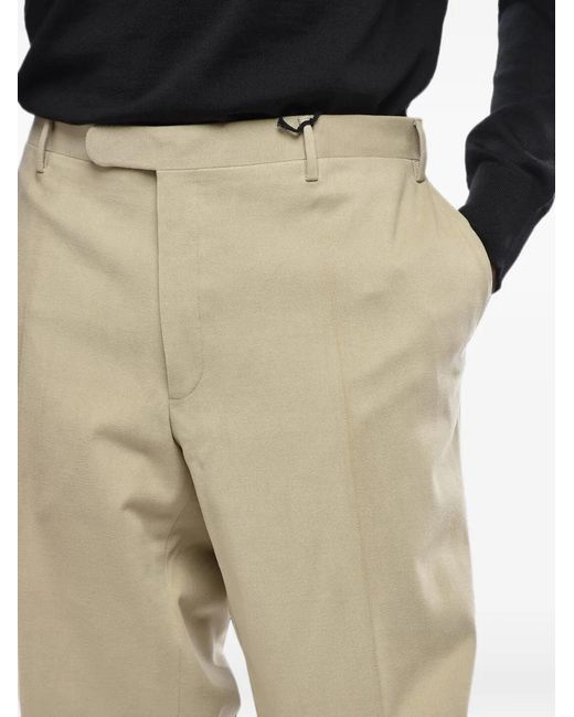 Corneliani Natural Pressed-Creases Tailored Trousers for men