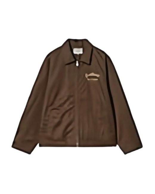 Chaqueta estampada con bordado Carhartt de hombre de color Brown