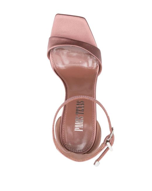 Paris Texas Pink Stiletto 105mm Satin Sandals