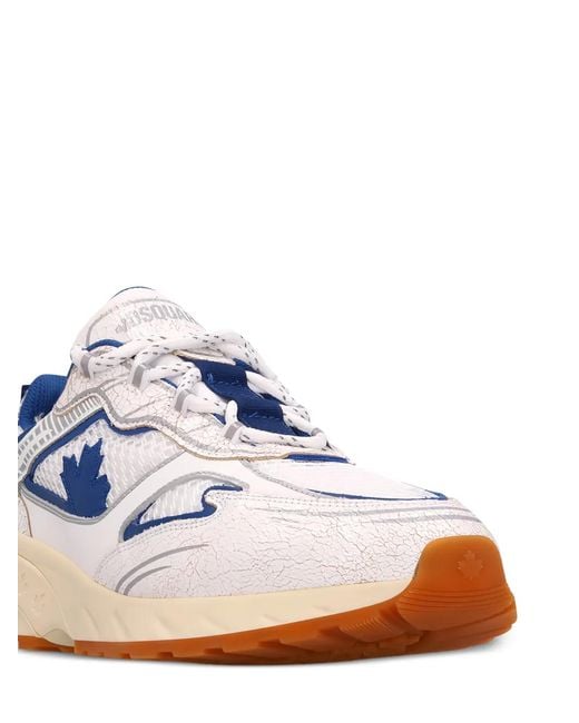 DSquared² White Logo Lace-Up Sneakers for men