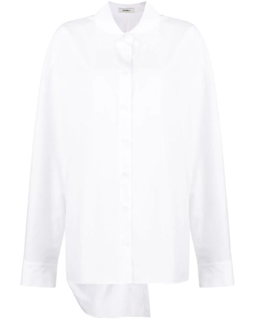 Goen.J White Twist-Detailing Cotton Shirt
