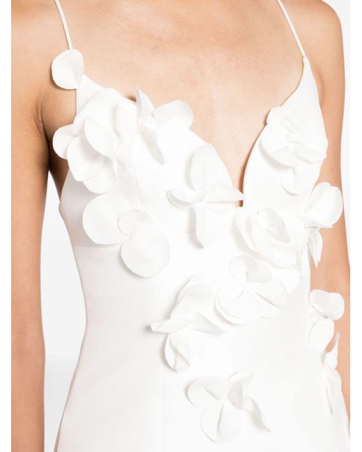 Acler White Isla Floral-appliqué Minidress
