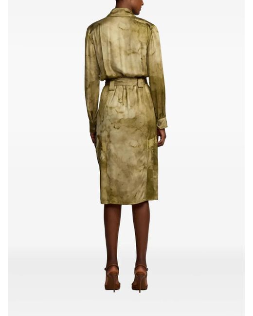 Ralph Lauren Green Belted Shirt Dress