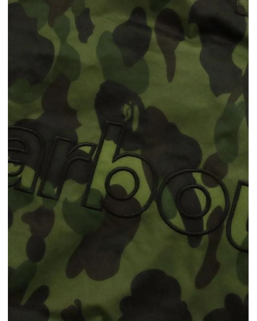 A Bathing Ape Black Camouflage-Pattern Hooded Jacket for men