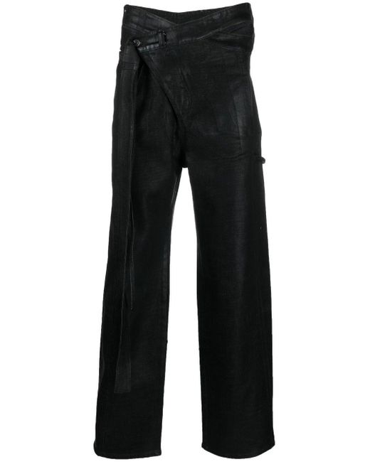 OTTOLINGER Straightleg Wrap Jeans in Black Lyst