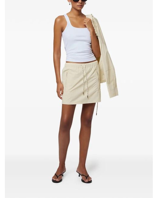 Apparis Natural Ada Drawstring Mini Skirt
