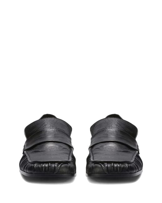 Jil Sander Black Leather Loafers