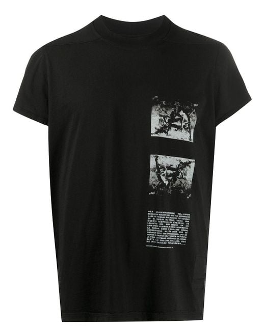 Rick Owens Drkshdw Black Satanic Print T-shirt for men