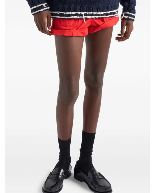 Prada Black Cotton Bermuda Shorts for men