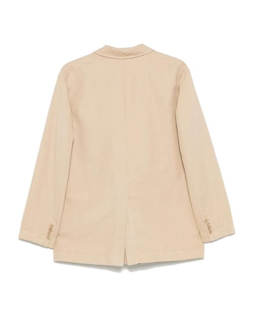 Aspesi Natural Double-Breasted Blazer