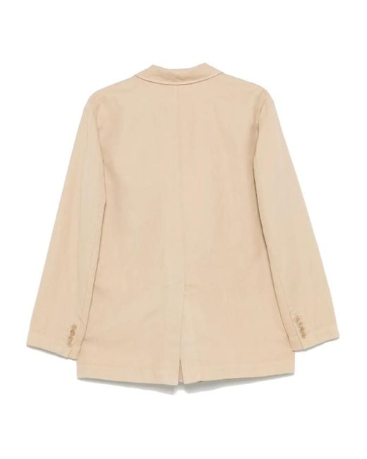 Aspesi Natural Double-Breasted Blazer