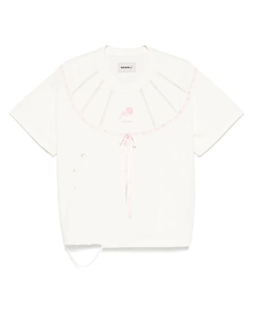 SEEN USERS White Altered Dreamwear T-Shirt