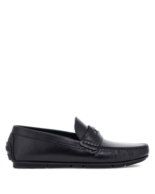 Roberto Cavalli Blue Logo-Plaque Loafers for men