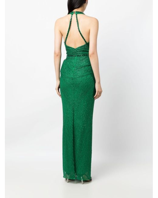 Jenny Packham Green Zooey Sequined Gown