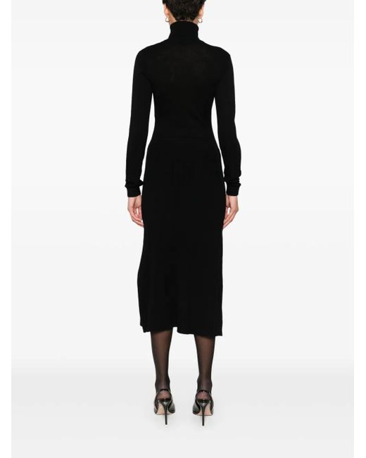 Vestido con cuello alto Elisabetta Franchi de color Black