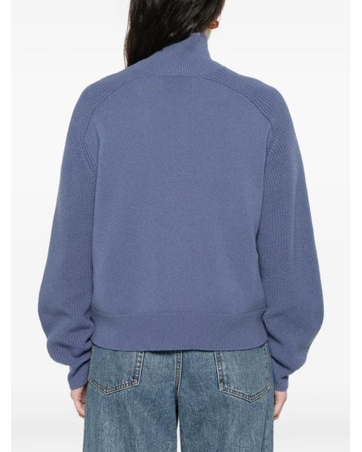 Bompard Blue Geknöpfter Pullover