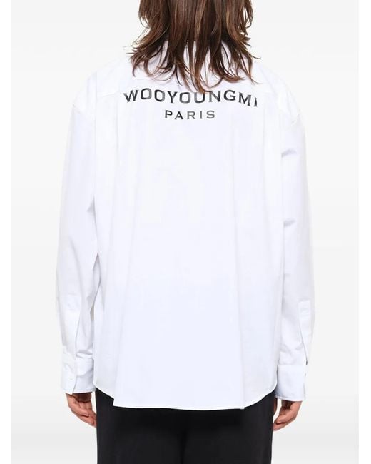 Wooyoungmi White Patch-Pocket Long-Sleeve Shirt for men