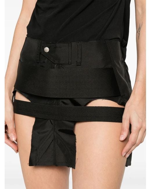 Rick Owens Black Temple Mini Skirt