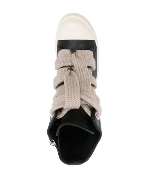Rick Owens Black Jumbo Laced Sneakers