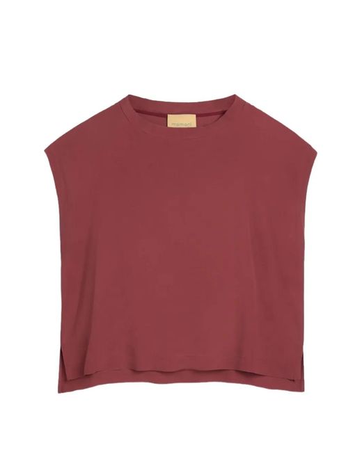 Momoní Red Curacao Boat-Neck Blouse