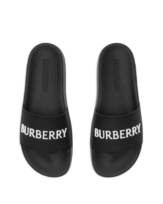 Burberry Black Logo Slides