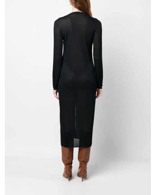 Tory Burch Black V-Neck Knitted Dress