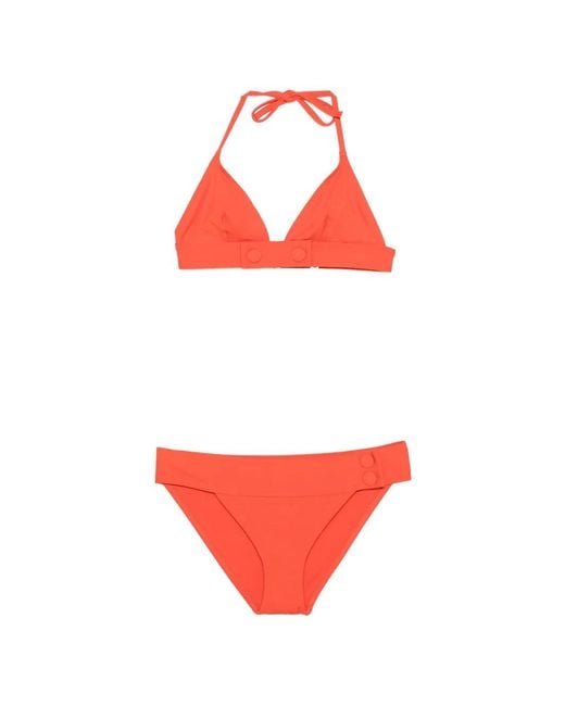 Bikini Con Decorazione di Eres in Red