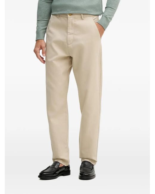 Lindbergh Natural Button-Fastening Trousers for men